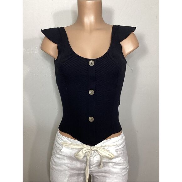 New. One Grey Day black sweater tank. Small. Retails $148 - Picture 2 of 9